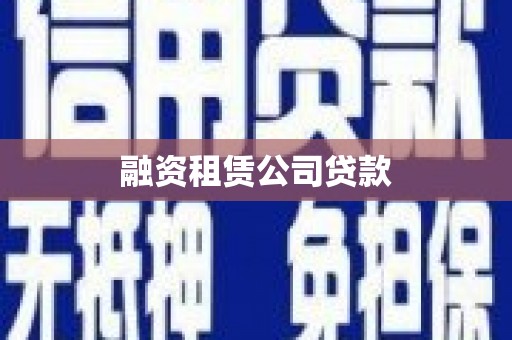 杂多融资租赁公司贷款