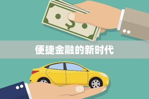 芦淞便捷金融的新时代