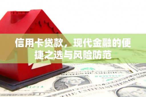 西和信用卡贷款，现代金融的便捷之选与风险防范