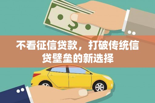 芦洲不看征信贷款，打破传统信贷壁垒的新选择