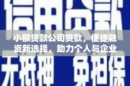 镇赉小额贷款公司贷款，便捷融资新选择，助力个人与企业成长