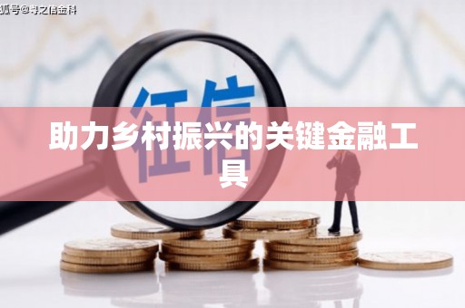驿城助力乡村振兴的关键金融工具