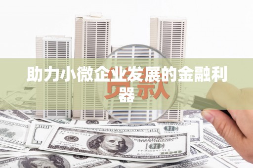 滨州助力小微企业发展的金融利器