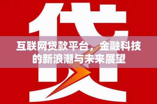 甘谷互联网贷款平台，金融科技的新浪潮与未来展望