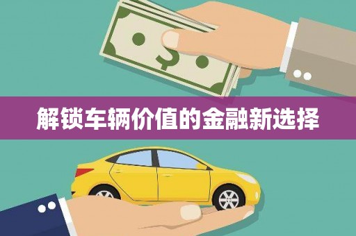 东安解锁车辆价值的金融新选择