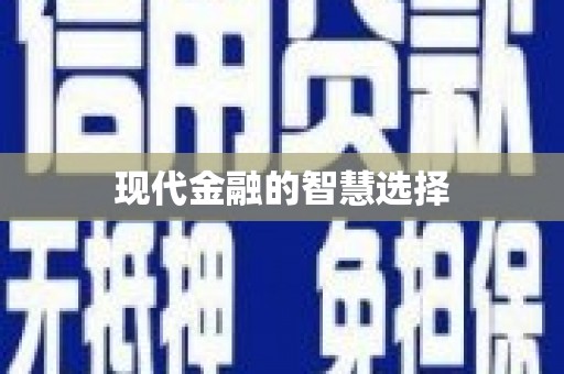 边坝现代金融的智慧选择