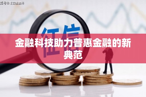 中方金融科技助力普惠金融的新典范